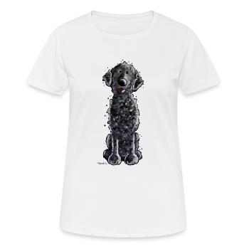 Sweet Curly Coated Retriever - Dog - Gift - Women's Breathable T-Shirt - white - Front - AI Model Female 172 dark (172cm)