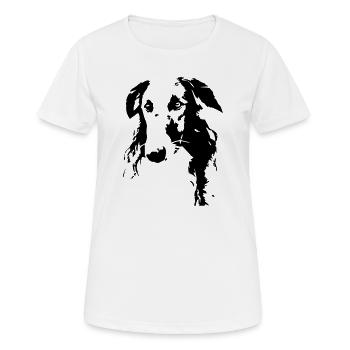 Barsoi Kopf - Frauen T-Shirt atmungsaktiv - Weiß - Vorne - AI Model Female 172 dark (172cm)