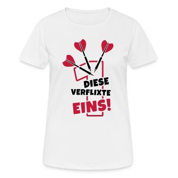 dart humor dartpfeile - Frauen T-Shirt atmungsaktiv - Weiß - Vorne - AI Model Female 172 dark (172cm)