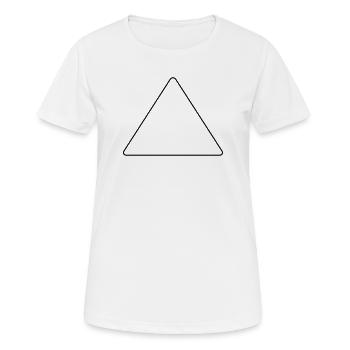 Triangle avec coins arrondis - T-shirt respirant Femme - blanc - Devant - AI Model Female 172 dark (172cm)
