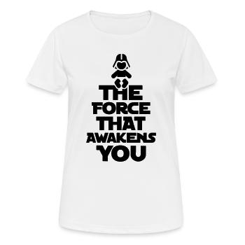 The force that awakens you - Women's Breathable T-Shirt - white - Front - AI Model Female 172 dark (172cm)