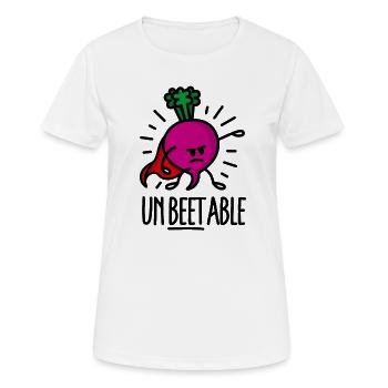 Unbeetable unbeatable beet unschlagbare Rote Bete - Frauen T-Shirt atmungsaktiv - Weiß - Vorne - AI Model Female 172 dark (172cm)
