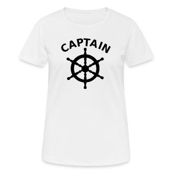 Captain Nautical Ship's Wheel - Women's Breathable T-Shirt - white - Front - AI Model Female 172 dark (172cm)