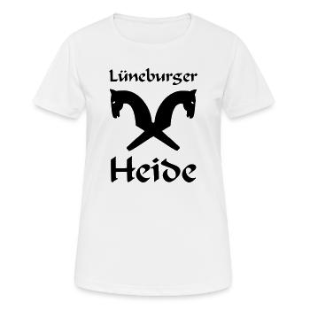 Lüneburger Heide Motiv - Frauen T-Shirt atmungsaktiv - Weiß - Vorne - AI Model Female 172 dark (172cm)