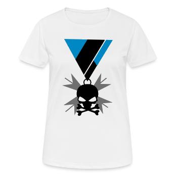 Skull skull and bones medal - Women's Breathable T-Shirt - white - Front - AI Model Female 172 dark (172cm)