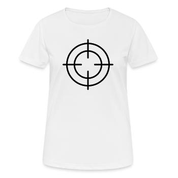 Fadenkreuz - Frauen T-Shirt atmungsaktiv - Weiß - Vorne - AI Model Female 172 dark (172cm)