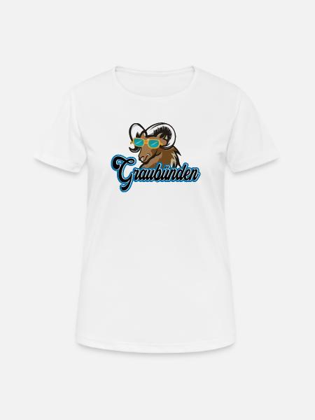 Graubünden Steinbock Stil - Frauen T-Shirt atmungsaktiv - Weiß
