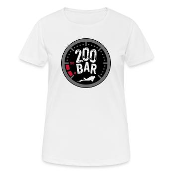 200bar - T-shirt respirant Femme - blanc - Devant - AI Model Female 172 dark (172cm)