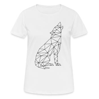 Wolf Call Wolf Contour Silhouette - T-shirt respirant Femme - blanc - Devant - AI Model Female 172 dark (172cm)