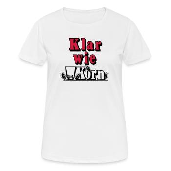 Korn , Party , Weizenkorn ,Klar wie Korn (25) - Frauen T-Shirt atmungsaktiv - Weiß - Vorne - AI Model Female 172 dark (172cm)