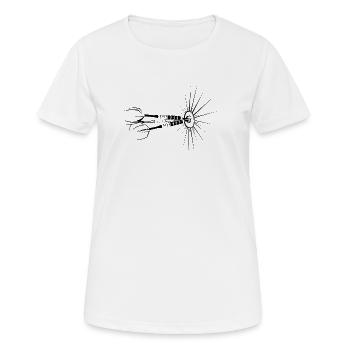 Fléchettes bullseye flèches illustration joueur de fléchettes - T-shirt respirant Femme - blanc - Devant - AI Model Female 172 dark (172cm)