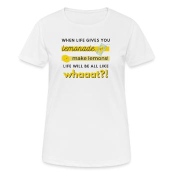 make lemons! - Frauen T-Shirt atmungsaktiv - Weiß - Vorne - AI Model Female 172 dark (172cm)