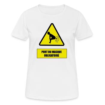 Danger pet - T-shirt respirant Femme - blanc - Devant - AI Model Female 172 dark (172cm)