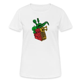 Reggae Reggae Music Reggaeton Jamaica Jam Music - T-shirt respirant Femme - blanc - Devant - AI Model Female 172 dark (172cm)