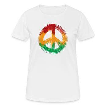 Reggae love peace peace Jamaica Reggaeton - T-shirt respirant Femme - blanc - Devant - AI Model Female 172 dark (172cm)