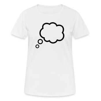 Thinking Bubble Comic Pensée Bulle Bulle Pensées - T-shirt respirant Femme - blanc - Devant - AI Model Female 172 dark (172cm)