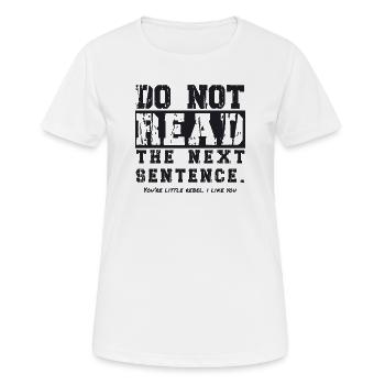 do not read the next sentence - Women's Breathable T-Shirt - white - Front - AI Model Female 172 dark (172cm)