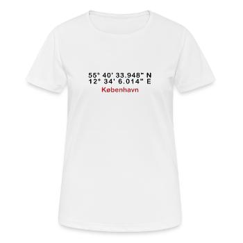 København Rot Typografie - Frauen T-Shirt atmungsaktiv - Weiß - Vorne - AI Model Female 172 dark (172cm)