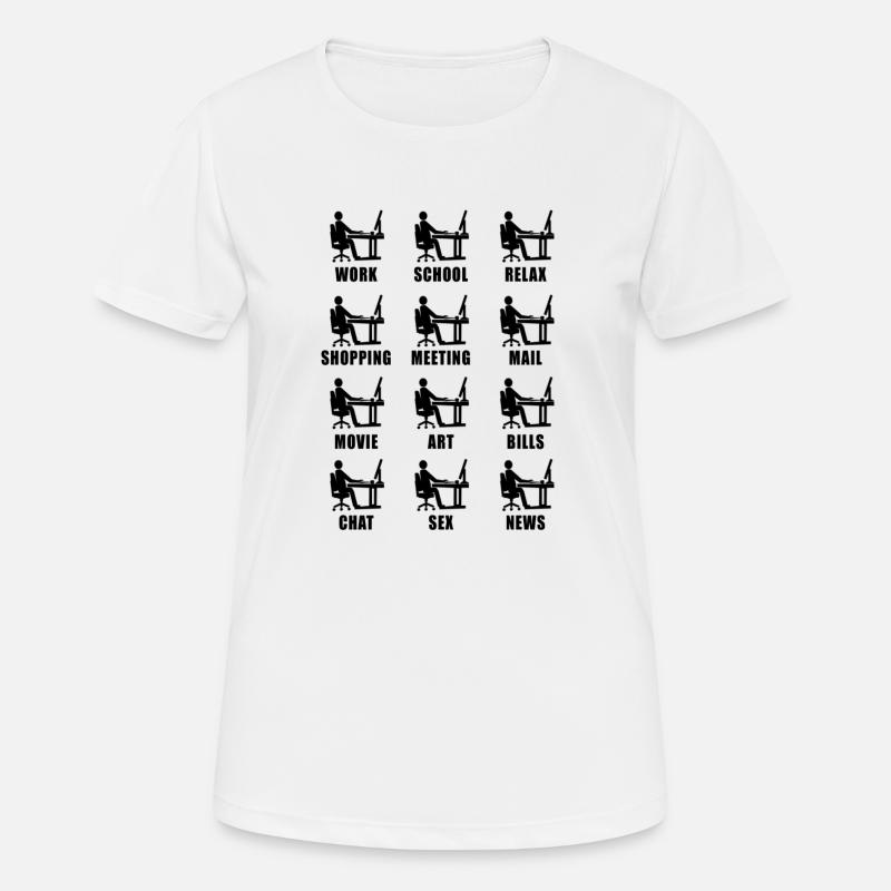 Computer home office fun gift - Women's Breathable T-Shirt - white