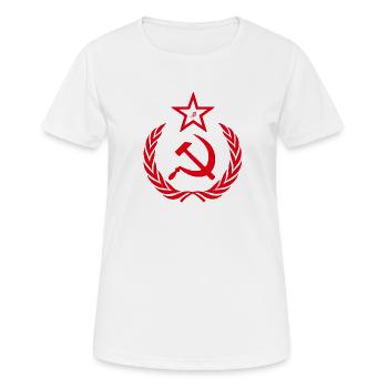 Symbole historique du marteau et de la faucille - T-shirt respirant Femme - blanc - Devant - AI Model Female 172 dark (172cm)