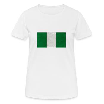 Nigeria's Flag Texture - Women's Breathable T-Shirt - white - Front - AI Model Female 172 dark (172cm)