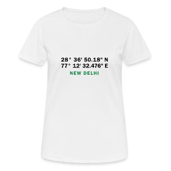 New Delhi – Coordonnées et flair urbain - T-shirt respirant Femme - blanc - Devant - AI Model Female 172 dark (172cm)