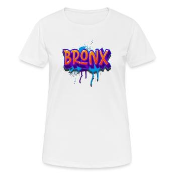 Bronx Graffiti - Frauen T-Shirt atmungsaktiv - Weiß - Vorne - AI Model Female 172 dark (172cm)