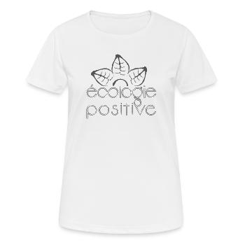 écologie positive - T-shirt respirant Femme - blanc - Devant - AI Model Female 172 dark (172cm)