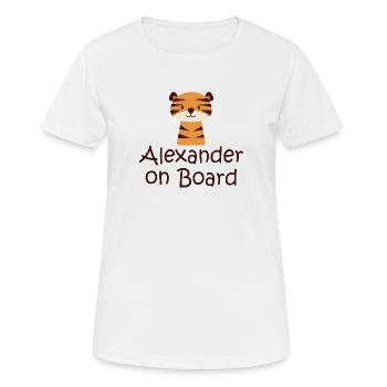 Alexander on board - Frauen T-Shirt atmungsaktiv - Weiß - Vorne - AI Model Female 172 dark (172cm)