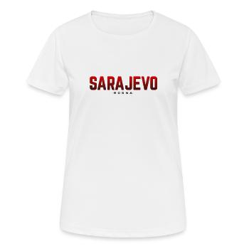 Bosnie Sarajevo - T-shirt respirant Femme - blanc - Devant - AI Model Female 172 dark (172cm)
