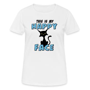 Chat chats drôles - T-shirt respirant Femme - blanc - Devant - AI Model Female 172 dark (172cm)