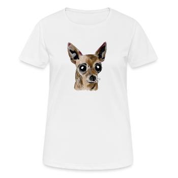 Chihuahua - T-shirt respirant Femme - blanc - Devant - AI Model Female 172 dark (172cm)