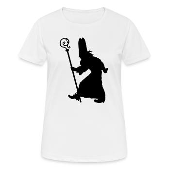 Sinterklaas avec personnel - T-shirt respirant Femme - blanc - Devant - AI Model Female 172 dark (172cm)
