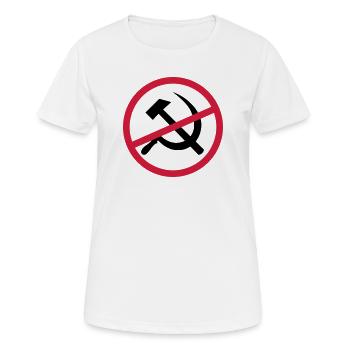 Signe du communisme interdit - T-shirt respirant Femme - blanc - Devant - AI Model Female 172 dark (172cm)
