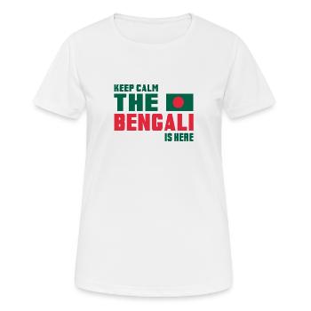 Keep Calm Bangladesh Design / Gift Idea - Women's Breathable T-Shirt - white - Front - AI Model Female 172 dark (172cm)