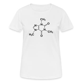 Structure chimique du café Caféine - T-shirt respirant Femme - blanc - Devant - AI Model Female 172 dark (172cm)
