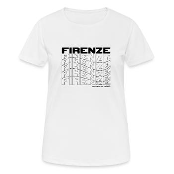 Florenz Firenze - Frauen T-Shirt atmungsaktiv - Weiß - Vorne - AI Model Female 172 dark (172cm)