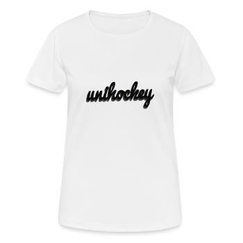 Unihockey / Floorball - Frauen T-Shirt atmungsaktiv - Weiß - Vorne - AI Model Female 172 dark (172cm)