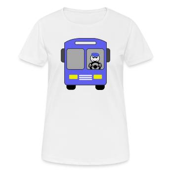 Bus scolaire Bus pour enfants après l’école - T-shirt respirant Femme - blanc - Devant - AI Model Female 172 dark (172cm)