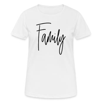 Family - Frauen T-Shirt atmungsaktiv - Weiß - Vorne - AI Model Female 172 dark (172cm)