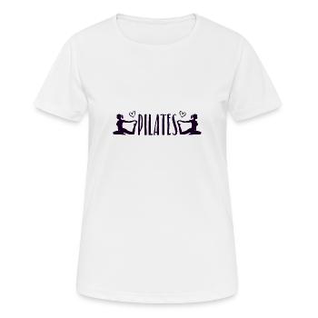 Pilates - Women's Breathable T-Shirt - white - Front - AI Model Female 172 dark (172cm)