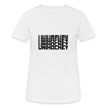 Unihockey - T-shirt respirant Femme - blanc - Devant - AI Model Female 172 dark (172cm)
