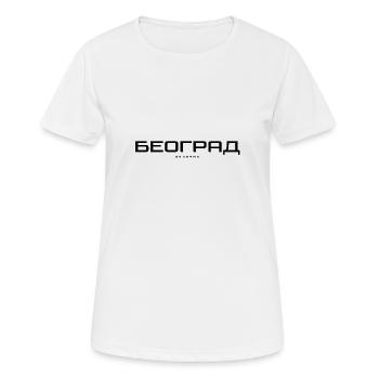 Belgrade, Serbie - T-shirt respirant Femme - blanc - Devant - AI Model Female 172 dark (172cm)