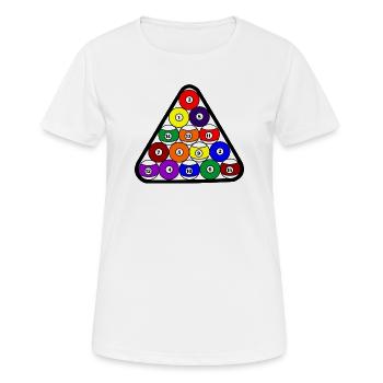 Balles de snooker pour club de snooker ou mensonge - T-shirt respirant Femme - blanc - Devant - AI Model Female 172 dark (172cm)
