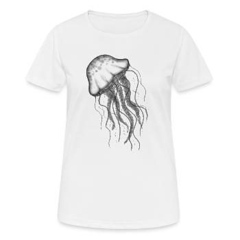 Méduse Méduse - T-shirt respirant Femme - blanc - Devant - AI Model Female 172 dark (172cm)