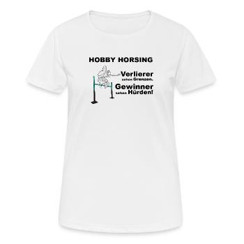 Losers see limits, winners see hurdles - Women's Breathable T-Shirt - white - Front - AI Model Female 172 dark (172cm)