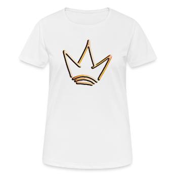 Couronne or rouge avec ombre, simple, isolé - T-shirt respirant Femme - blanc - Devant - AI Model Female 172 dark (172cm)