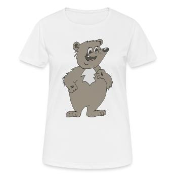 bär comcistyle - T-shirt respirant Femme - blanc - Devant - AI Model Female 172 dark (172cm)