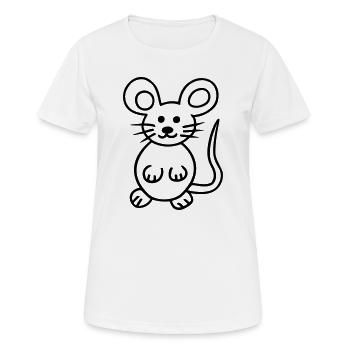 Maus, Mausi - Frauen T-Shirt atmungsaktiv - Weiß - Vorne - AI Model Female 172 dark (172cm)