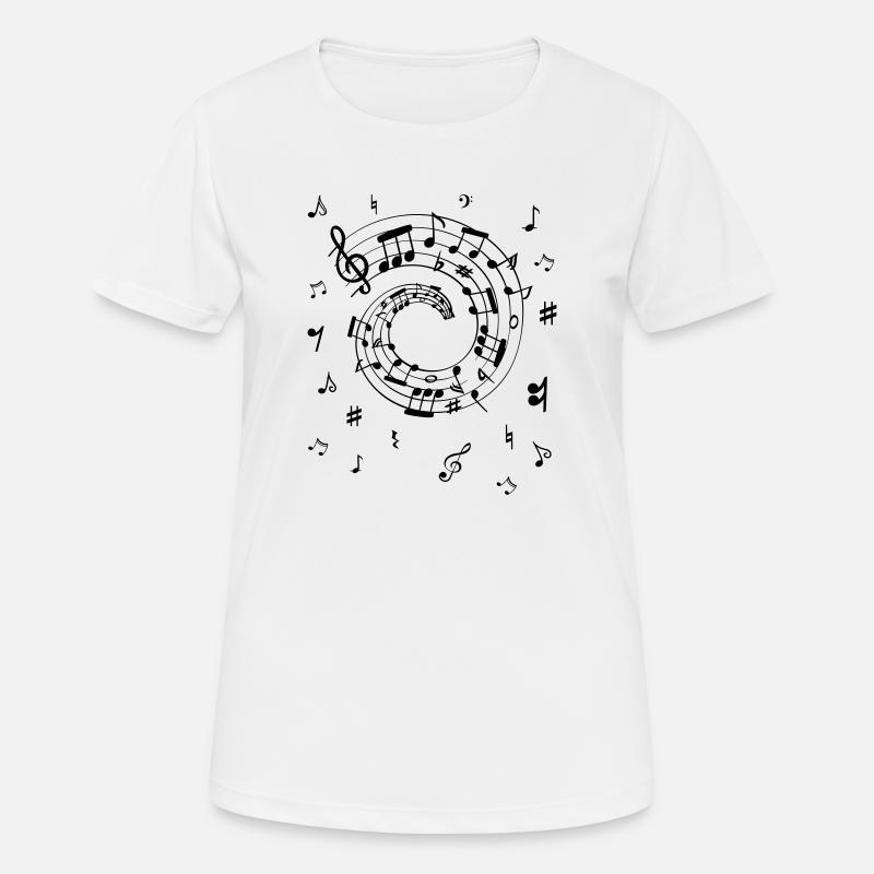 Musical notes - Women's Breathable T-Shirt - white